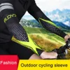 Armbeenwarmers Beschermende uitrusting 1 paar Ice Silk Cooling Sleeve Fietsen Ademend Zonnebrandcrème UV-bescherming Hardloopwarmer Fietshoes YQ240106