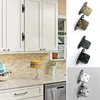 Bisagras de puerta de almacenamiento de cocina, accesorios del armario, superposición resistente, cierre automático, 7x4x3cm, muebles de acero laminado en frío, 10 Uds.