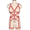 Vêtements gothiques poitrine Bondage ceinture complète femmes harnais soutien-gorge Punk Lingerie Sexy PU cuir sangles bretelles ceintures ensemble 240106