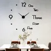 Fashion 3D Big size wall clock mirror sticker DIY brief living decor meetting room Modern Design Silent Acrylic 240106