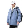 Vinter varm jacka herr streetwear mode parka män huva tjock koreansk lös kappa för kvinnor 240106