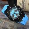 Mens Watch Designer فاخرة عالية الجودة A P Quartz Watches Oak Hexagon Bezel Man Lady Wristwatch Wristwatch Slendar Rubber Strap Sports Wristwatches All Dial Work P132