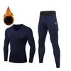 Sous-vêtements thermiques pour hommes, vêtements thermiques à séchage rapide, ensembles longs, Compression, sueur polaire, hiver