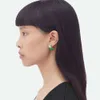 Bottegaly Venettaly earrings新しい織りグリーンレザーイヤリングファッショナブルな通勤エッセンシャルシンプルなクールなイヤリング