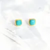 Kolczyki Dangle Importowane Meisong Raw Ore Natural Turquoise Stud S925 STREBLE SRIPTE SPRIBS