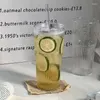 Vinglas 600 ml randglaskopp transparent med lock och halm dricka kaffemugg juice mjölk te vatten koppar dricker dricker
