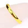 Smooth Cuff Bangle Plain 18k Yellow Gold Filled Simple Style Classic Womens Bangle Bracelet Gift Jewelry 60mm Dia159H