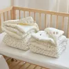 Mussola Biancheria da letto per bambini Culla Copriletto Biancheria da letto Culla nata Bambino Set Coperta in mussola 120x150 cm 240106