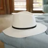 Berets Brand Pure Wool White Jazz Hat Elegancki panie jesienne zima poczuła się Fedora Big Brim Party Pillbox Sombrero 2024