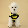 Vêtements pour chiens Tissu de haute qualité Vêtements pour animaux de compagnie Costume sur le thème des abeilles Pull à deux jambes doux et confortable pour chiens chats