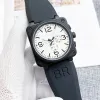 2023 new mens Wristwatches Men Automatic Mechanical Watch Bell Brown Leather Black Ross Rubber watches