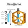 3ベアリング自転車ペダル超軽量アンチスリップCNC BMX MTBロードバイクペダルサイクリングシールベアリングバイクペダル240105