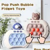Draagbare spelspelers Elektronische Quick Push Pop Handheld Console Druk op Fidget Speelgoed Bubble Light Up Pushit Gift Kids Adts Verjaardag Dr D Dh39J