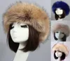 Berets y rosyjskie faux czapki zimowe elastyczne uszu nauszne grube ryj fryzjerskie Kobiety na głowę kapelusz na świeżym powietrzu Hats8090475