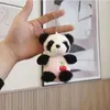 Schlüsselanhänger Tourist Souvenirs Kurzflor Plüsch Puppe Geburtstagsgeschenk Chinesischer Stil Schmuckstücke Panda Schlüsselanhänger Rucksack Tasche Kette Auto Anhänger