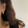 Stud Hoop Gold Water Droplets Titanium Steel Ear Studs Top Quality Women Engagement för parörhängen 2024