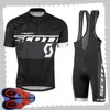 Scott equipe ciclismo manga curta camisa bib shorts define dos homens verão respirável roupas de bicicleta estrada mtb roupas esportes uni238n