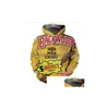 Herrjackor mode sociala stilkläder kvinnor/män 3d tryck halloween backwoods blixtlås/zip-up hoodies/huva tröjor släpp del dh8qa