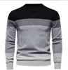 Мужские свитера, топ из 100% хлопка, дизайнерский новый модный бренд, вязаный свитер в полоску Plover для корейского повседневного сплошного цвета, одежда Drop Del Otviq