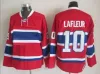 빈티지 하키 유니폼 4 Jean Beliveau 9 Maur Richard 10 Guy Lafleur 29 Ken Dryden 33 Patrick Roy Retro Classic Red White 스티치 SH