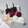 Bustiers Corsets女性の柔らかいシームレスチューブトップ通気性パッド入りブラジャーセクシーなホローアウト