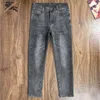 Jeans de styliste pour hommes, nouveau produit automne/hiver, haute qualité, grande vache, coupe cintrée, pantalons décontractés 337 351