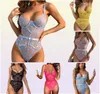 Donne Porno Maglia Lingerie Vita sottile Indumenti da notte Tuta Trasparente Patchwork Tute di pizzo Sexy Mujer Babydoll DeepV Tuta F85399383