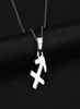 New 12 Constellations Stainless Steel 3 Colors Zodiac Sign Sagittarius Pendant Necklace Name Necklace Birthday Gift Bijoux3265323