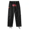 Y2K été Europe américain homme décontracté plusieurs poches pantalon ample jambe large pantalon sport Chic Hip Hop pantalon Streetwear 240105