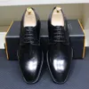 Classic Men's Derby Genuine Cow Leather Lace-up Dress Shoes for Men Handmade Italian Office Wedding Formal Footwear