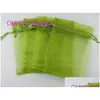 Sacchetti per gioielli Borse Omh Wholesale100 pezzi 7X9 cm 25 colori misti bel voile cinese sacchetto regalo di Natale / matrimonio sacchetto di organza per gioielli Dhhze