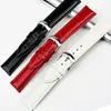 Maikes Fashion Black Patent Leather Genuine Watch Strap 밴드 12mm 14mm 16mm 18mm 20mm 팔찌 액세서리 240106