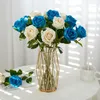 Fleurs décoratives 10 pièces fleur artificielle simple soie flanelle Rose décoration de la maison ornements arrangement de mariage fleurs de route.