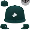 Nouveaux chapeaux ajustés décontractés Designer Baseball Football Casquettes plates Lettre Broderie Coton Toutes les équipes Logo Monde Patché Plein Fermé Casquette Sport Chapeaux 7-8