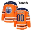 Edmonton Uomo Donna Youth Oilers Maglie da hockey 55 Dylan Holloway 18 Zach Hyman 91 Evander Kane 13 Jesse Puljujarvi 56 Kailer Yamamoto 22 Tys