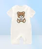 Nouveau Enfant Bébé Barboteuses Garçons Filles Designer Imprimer M0SC1N0 Pur Coton À Manches Longues Treillis Doux Solide Longue Confortable Brea3741406