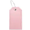 Travel Accessories Name ID Address Luggage Tag PU Leather Luggage Tags Women Men Travel Fashion Solid Color Suitcase Tags