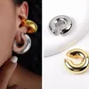 Rückseiten-Ohrringe für Damen, auffällige Aussage, dicke Knorpelmanschette, Schmuck, Geschenke, Punk, nicht durchdringend, goldfarben, Clip-Ohrring