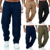 Pants Men Cargo Pants Work Trousers Elastic Stretch Waist Loose Multi Pocket Casual Trousers Pants Sports Outdoor Wearing