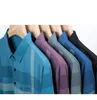 Erkekler için Polo Gömlek Yaz Kısa Kollu Tişört Çizgili Ekose Mektup Baskı Düğmesi Gevşek Büyük Konforlu Moda Günlük Tops 240106