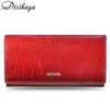DICIHAYA LEALLY LEATHER WOLINES WALLETS MUNTIFUNCED PRESE RED CARD ALLDER LONG ALLET CLUCT BAC LADIES PRATENT LEATHY PRES