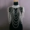 NSY Sexy Knight perles de mariée chaîne d'épaule manches longues colliers d'épaule collier corps Cool bijoux accessoires de mariage 240105