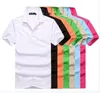 Märke 2024 Big Small Horse Crocodil Embroidery Polo Shirt Men Kort ärm Casual Shirts Solid Polo Shirt Camisa T5