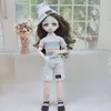 BJD meisje poppen 30 cm Kawaii 6 punten gezamenlijke beweegbare poppen met mode kleding zacht haar aankleden meisje speelgoed verjaardagscadeau pop 240105