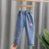 IENENS Kids Baby Girls Casual Clothes Jeans Trousers Toddler Infant Denim Clothing Pants Children Bottoms 1 2 3 4 5 6 7 Years 240106