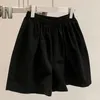 Dress Rimocy Japanese Elastic Waist Summer Shorts Women 2023 Solid Color Wide Leg Shorts Woman All Match Casual Short Pants Female