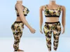 Yoga-outfits met grasprint Sneldrogend sportvest Broek Luxe kleding passend Elastische legging Womens Workout Sportswear Designer S3487561
