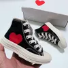 70s Kids Shoes Canvas 70 Play Love Heart Sneakers Low Eye All Starsd High Toddlers Branco Preto Meninos Meninas Caminhada Treinadores Chuck Kid Crianças Juventude Casual Designer Sapato