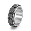Kro Designer Ring Titanium Steel Cross Rotating Ring European and American High-end Sense 658
