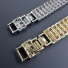 13m 3 Rows Iced Out Tennis Chain Bracelet for Men Women Biling Zircon Hand Hip Hop Jewelry Gift Drop 240106